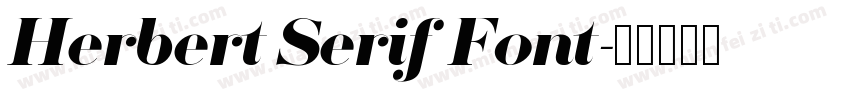 Herbert Serif Font字体转换